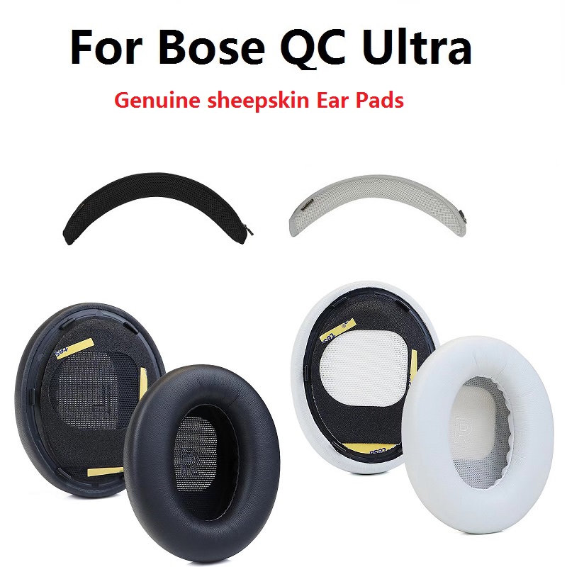 Bose Headphone Qc Ultra - Bantalan telinga kulit domba asli untuk