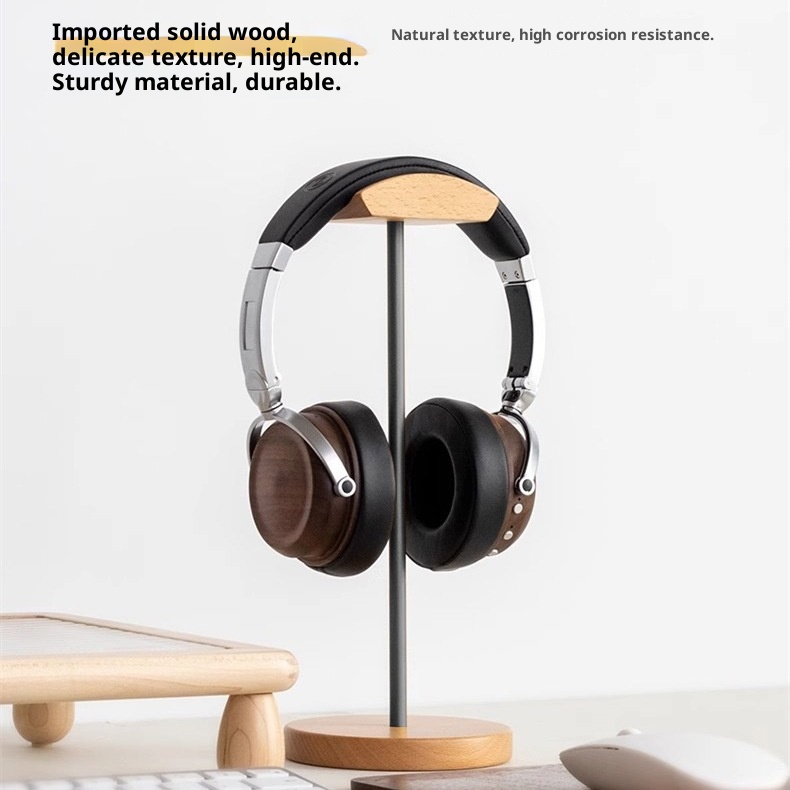 Penyangga Headphone Kayu Walnu - Headphone Stand Desk ulasan dan harga